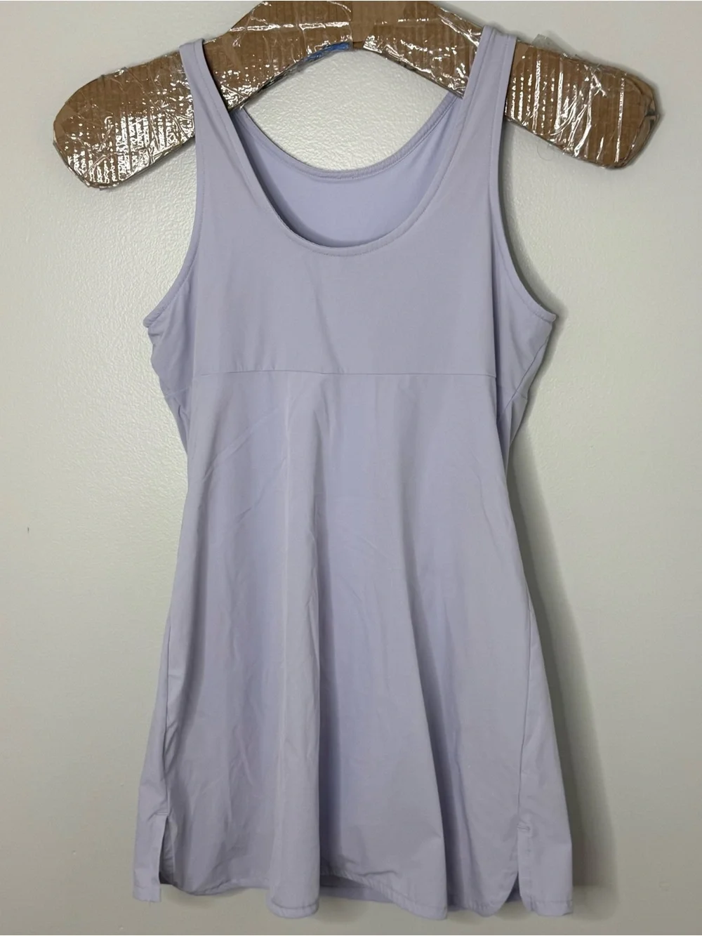 Nike Women’s Medium Dri-Fit Lilac Sleeveless Tennis Dress with shorts